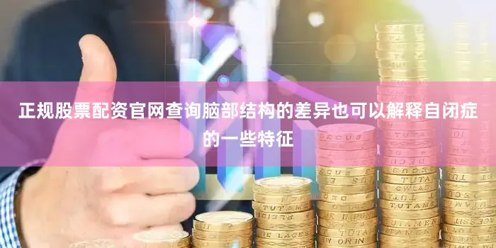 正规股票配资官网查询脑部结构的差异也可以解释自闭症的一些特征